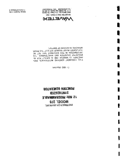 WAV 278 Instruction