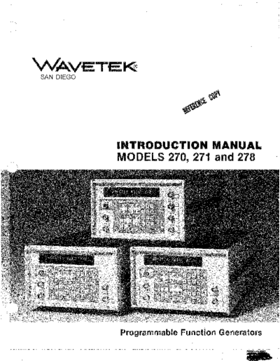 WAV 270 271 287 Introduction Manual
