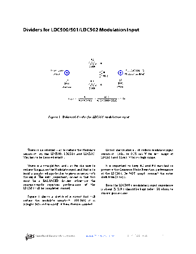 www.thinksrs.com-LDC Note 6 Modulation Input Divider