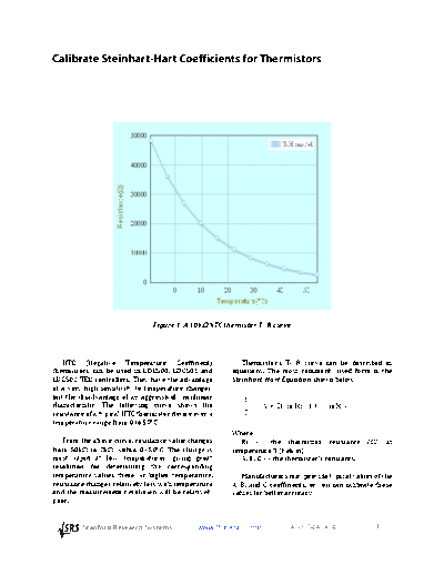 www.thinksrs.com-LDC Note 4 NTC Calculator