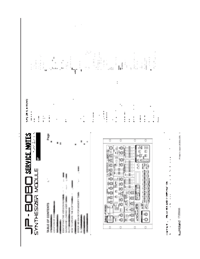 Roland JP-8080 Service Notes Roland Service and user manuals free download  search engine