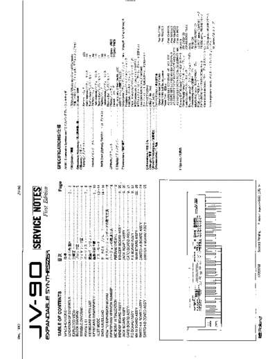 Roland JV-90 Service Notes