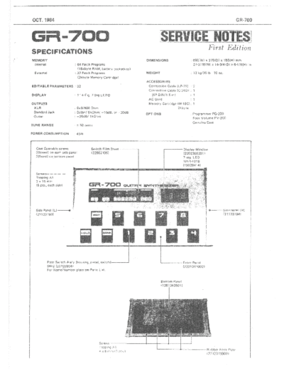 Roland GR-700 Service Manual