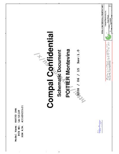 Compal LA-5152P KAT00 UMA POITIER Montevina DA80000E510 0G913P Dell Studio 1745