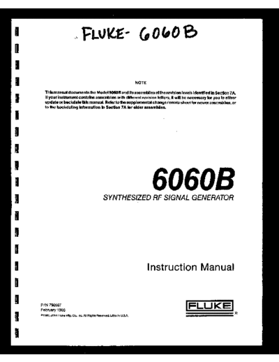 FLUKE 6060B Instruction