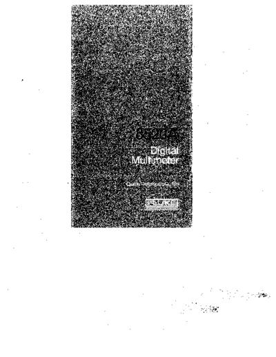 FLUKE 8520A Quick Reference Guide