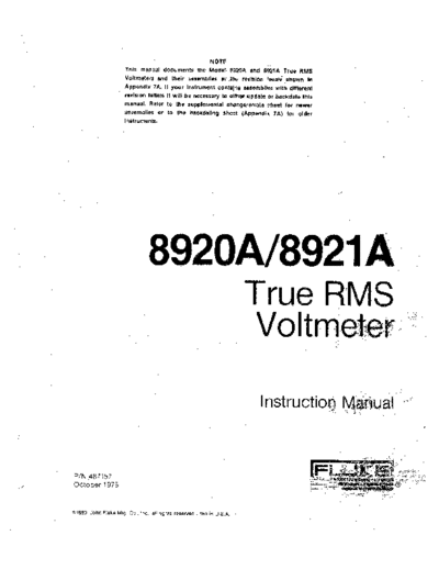 FLUKE 8920A_252C 21A Instruction