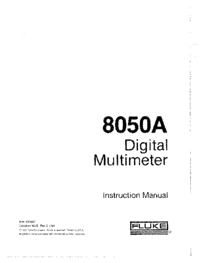 FLUKE 8050A Instruction