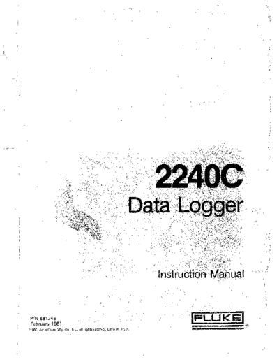 FLUKE 2240C Instruction