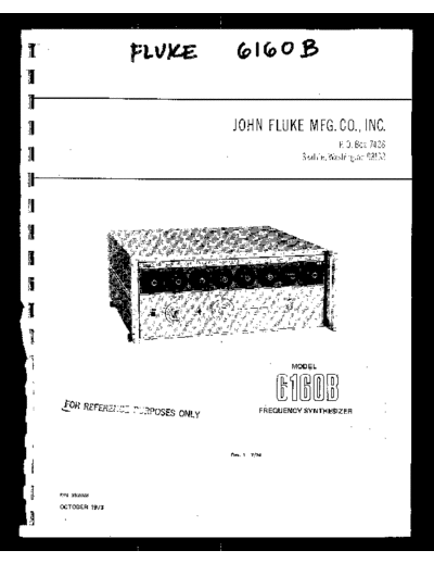 Fluke 6160B Instruction
