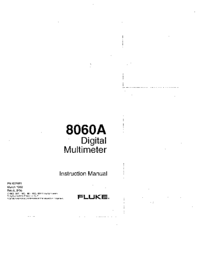 FLUKE 8060A Instruction