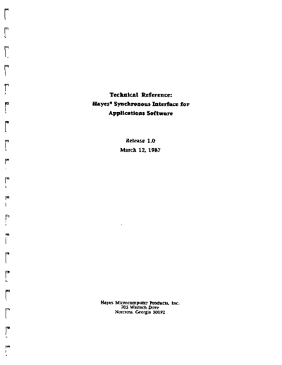 Hayes_Technical_Reference_Hayes_Synchronous_Interface_For_Application_Software_Mar1987
