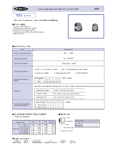 Rubycon [smd] SZV Series