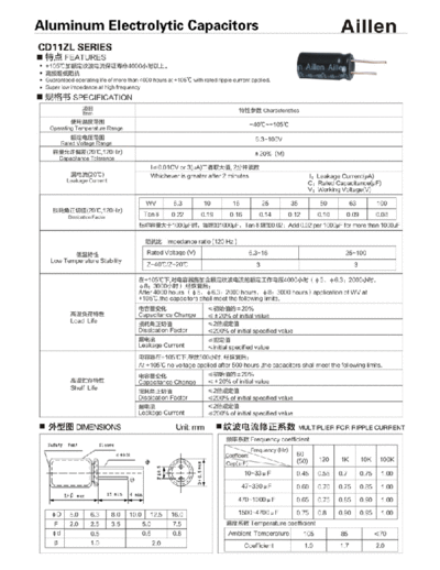Aillen [radial thru-hole] CD11ZL Series