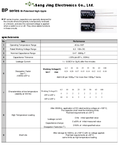 SJE [bi-polar radial] BP Series