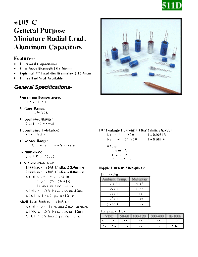 Barker Microfarads [radial thru-hole] 511D Series