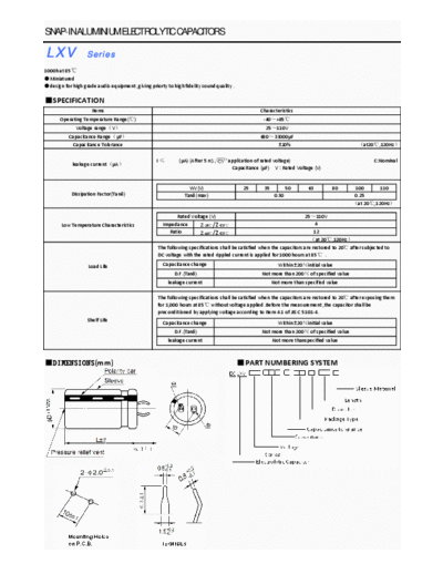 Nicon LXV [radial thru-hole] Series