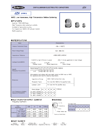 Rubycon [smd] JZV Series