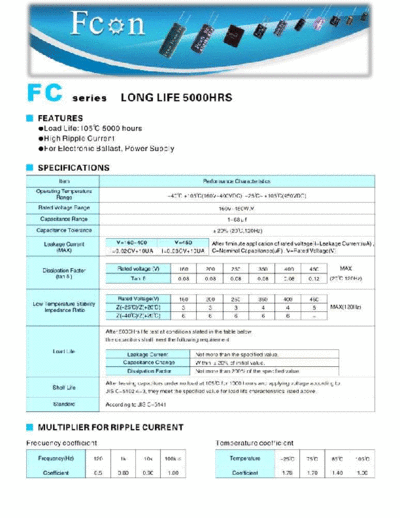 Fcon [radial thru-hole] FC Series