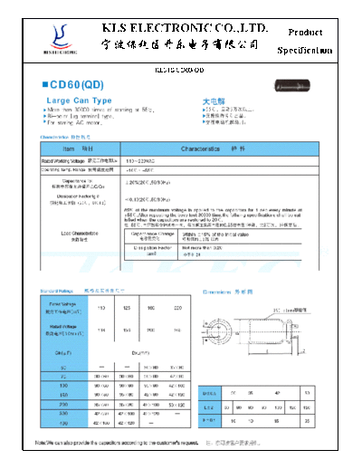 KLS [lug-terminals] CD60 QD Series