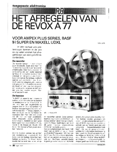 Afregelen van een A77