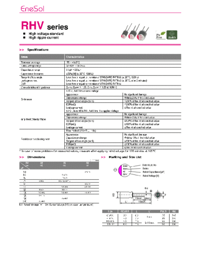 Matsuki-Enesol [MPCAP-EneCAP] [polymer thru-hole] RHV Series