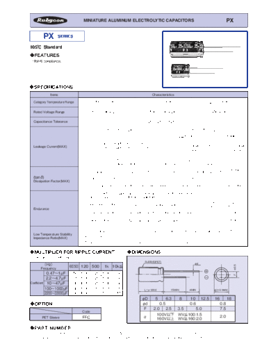 Rubycon [radial thru-hole] PX series