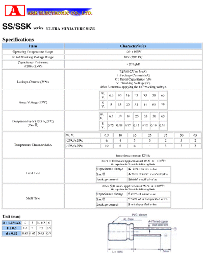 Ark [radial thru-hole] SS-SSK series