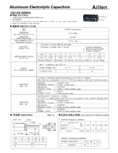Aillen [radial thru-hole] CD11EZ Series
