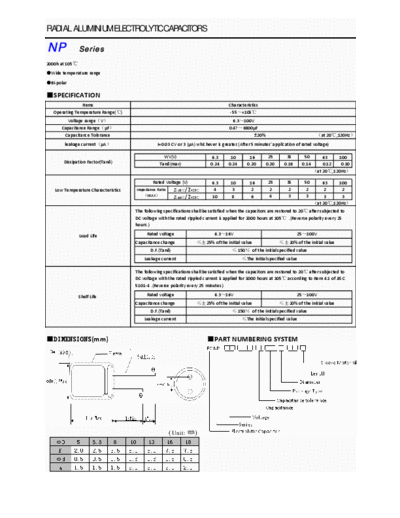 Nicon NP [radial thru-hole] Series