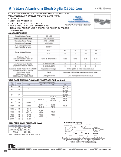 NIC [radial thru-hole] NRSK Series