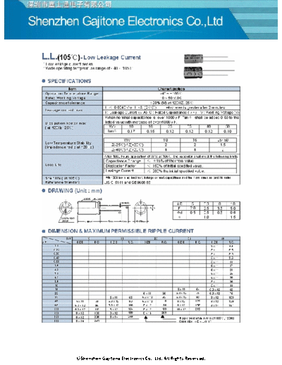 GJT [radial thru-hole] LL-105 Series