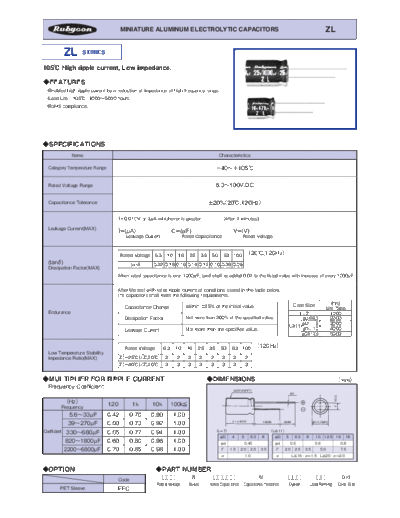 Rubycon [radial thru-hole] ZL series