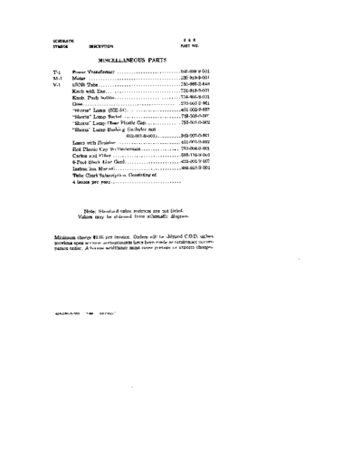 Parts List_Schematic
