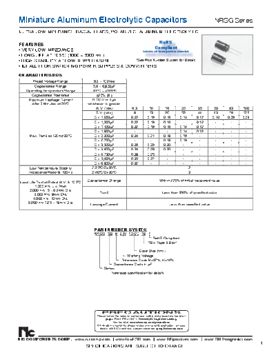 NIC [radial thru-hole] NRSG Series