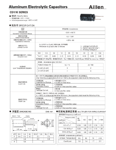Aillen [radial thru-hole] CD11K Series