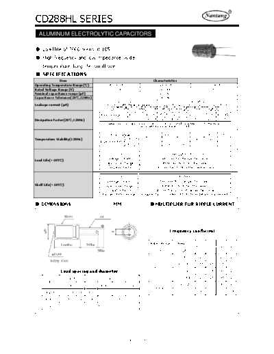 Nantung [radial thru-hole] CD288HL Series