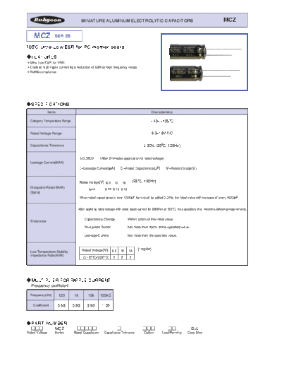 Rubycon [radial thru-hole] MCZ series