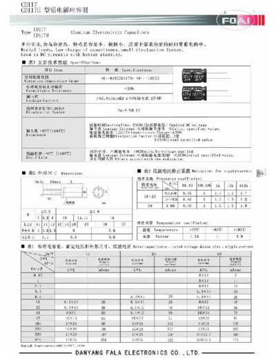 Foai [radial thru-hole] CD117-CD117H Series