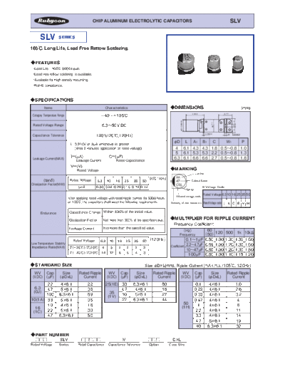 Rubycon [smd] SLV Series