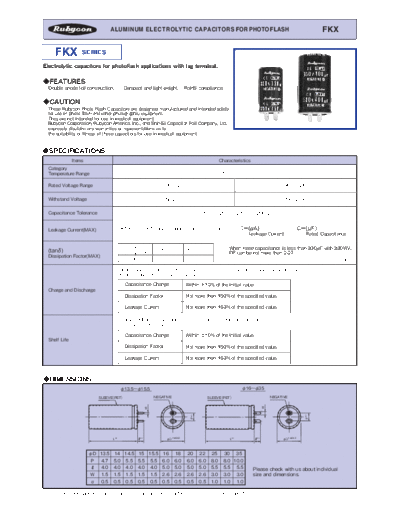 Rubycon [lug-terminal] FKX Series