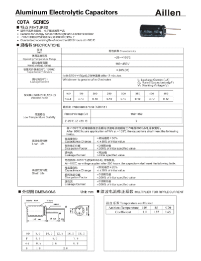 Aillen [radial thru-hole] CDTA Series