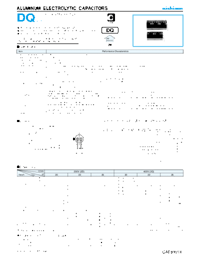 Nichicon [radial horizontal mounting] DQ series