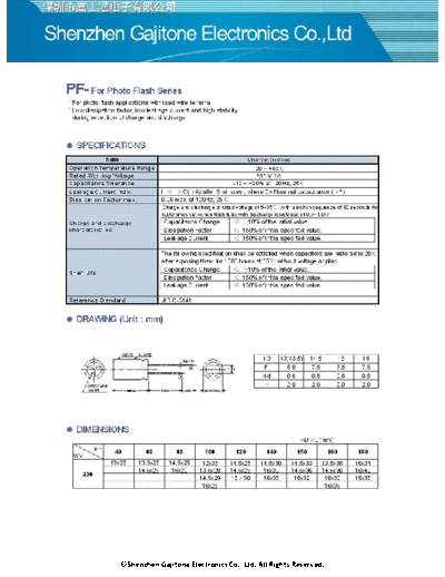 GJT [radial thru-hole] PF Series
