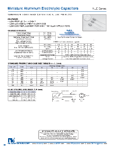 NIC [radial thru-hole] NLE Series