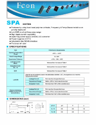 Fcon [polymer thru-hole] SPA Series