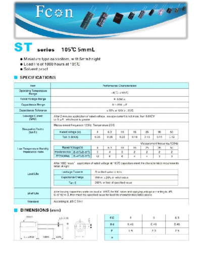 Fcon [radial thru-hole] ST Series