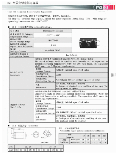 Foai [snap-in] FGL Series
