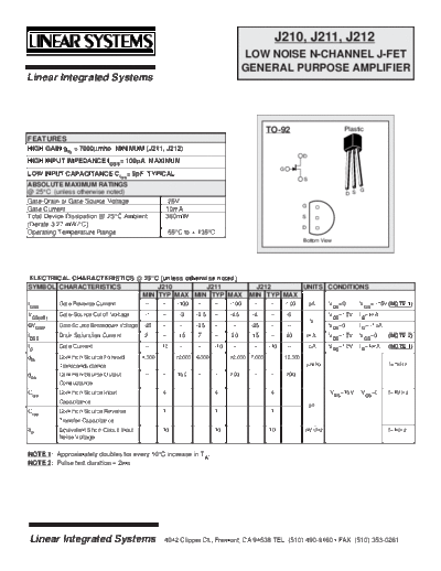 LINEAR_J210-JFET