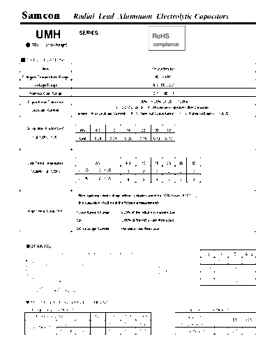 Samcon [radial thru-hole] UMH Series